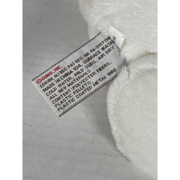 Gund Big Zippity White Bunny Rabbit 36175 12" Plush Stuffed Animal Posable Ears - Picture 5 of 6